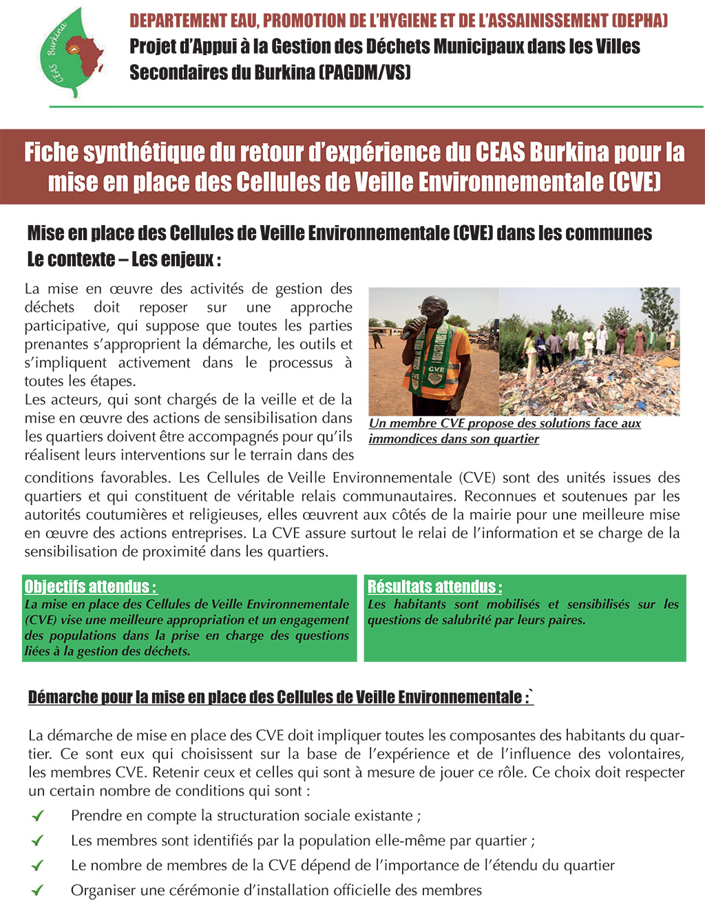 Fiche Synthétique — Mise en Place de Cellule