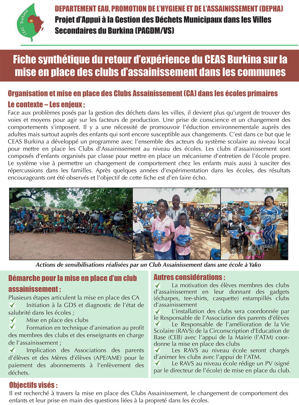 Fiche Synthétique — Mise en Place des Clubs